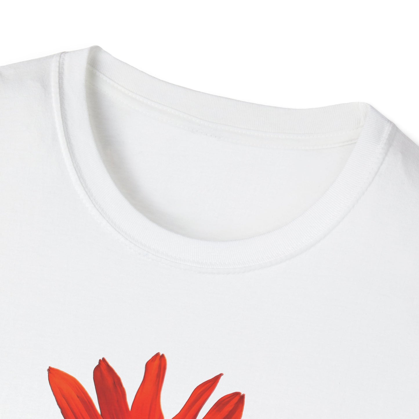 (artistic t-shirt) 3D flower (red)