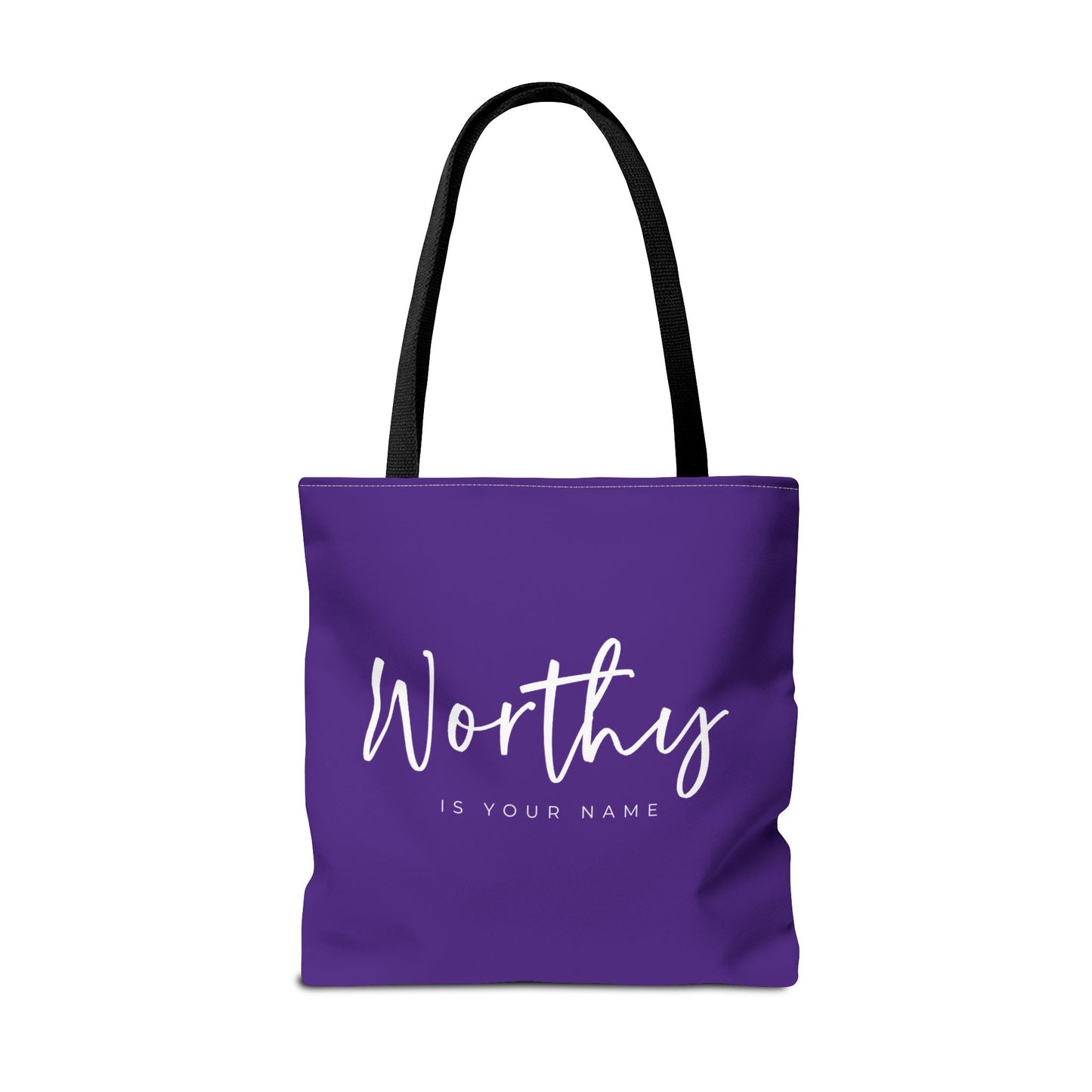 (tote bags) Worthy is Your Name  purple)