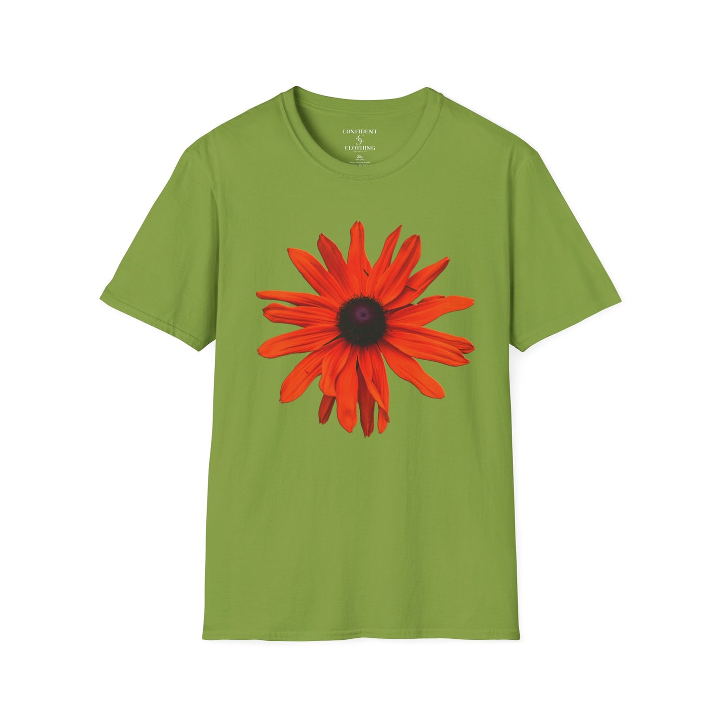 (artistic t-shirt) 3D flower (red)