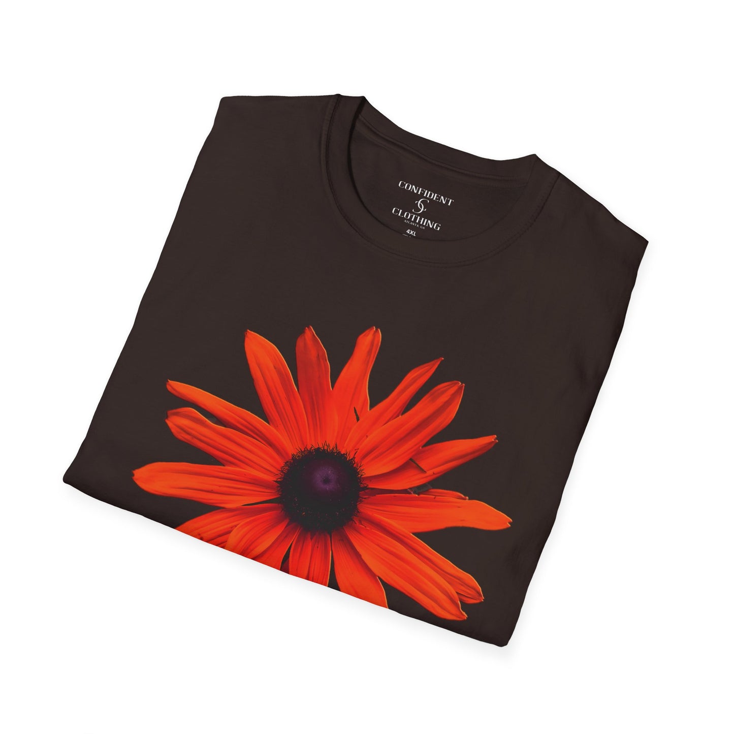 (artistic t-shirt) 3D flower (red)