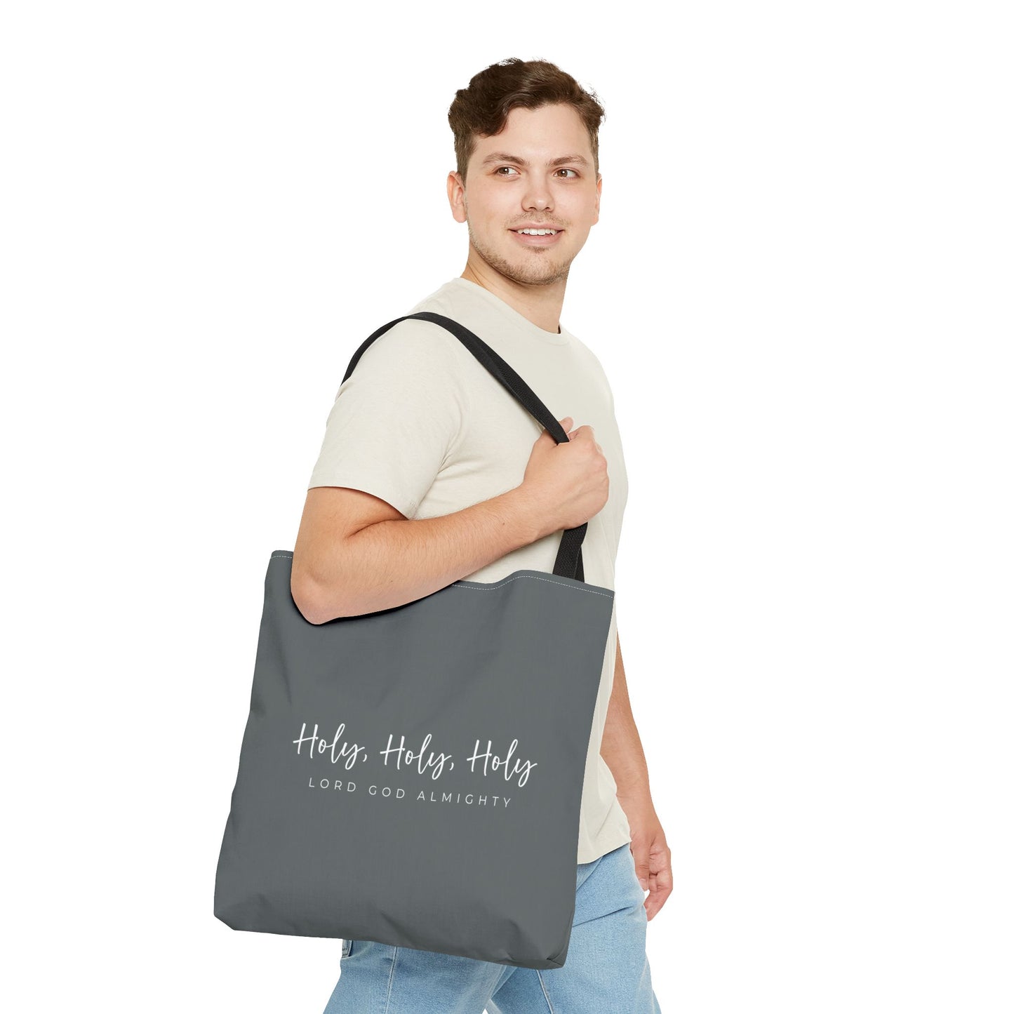 (tote bags) Holy Holy Holy Lord God Almighty (grey)