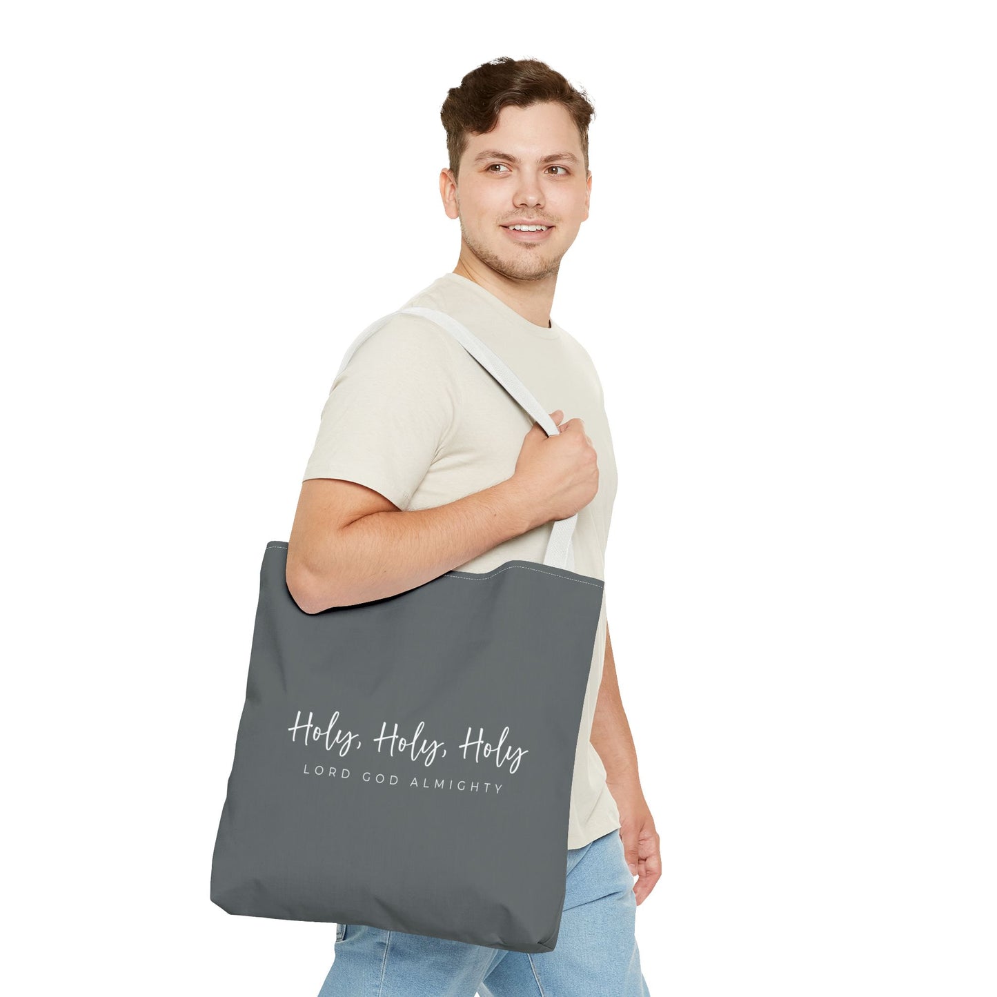 (tote bags) Holy Holy Holy Lord God Almighty (grey)