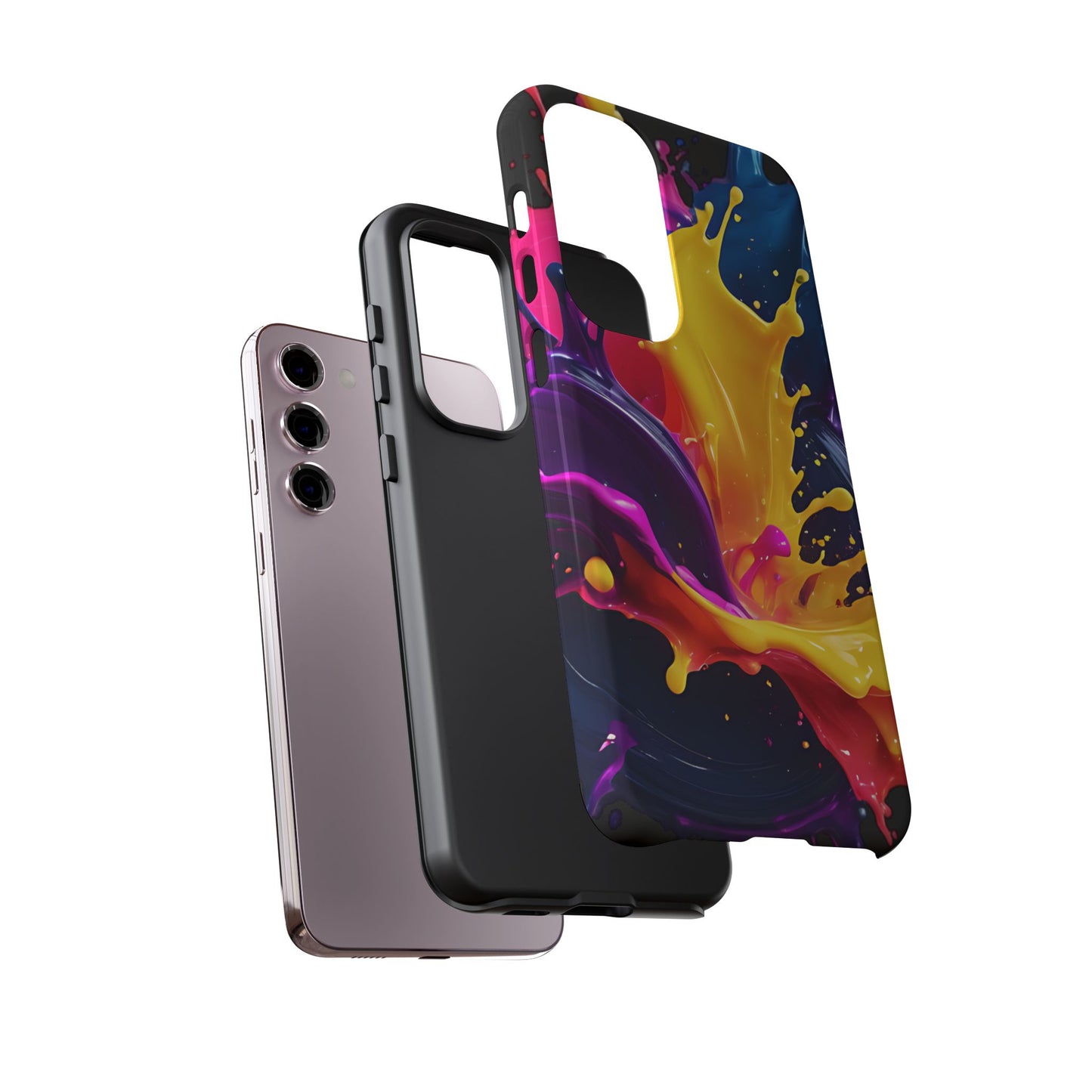 (phone cases) 3D ink splashes Tough Cases