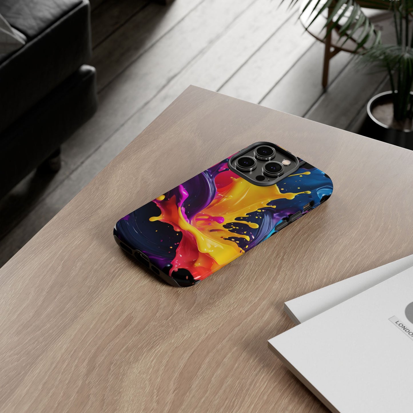 (phone cases) 3D ink splashes Tough Cases