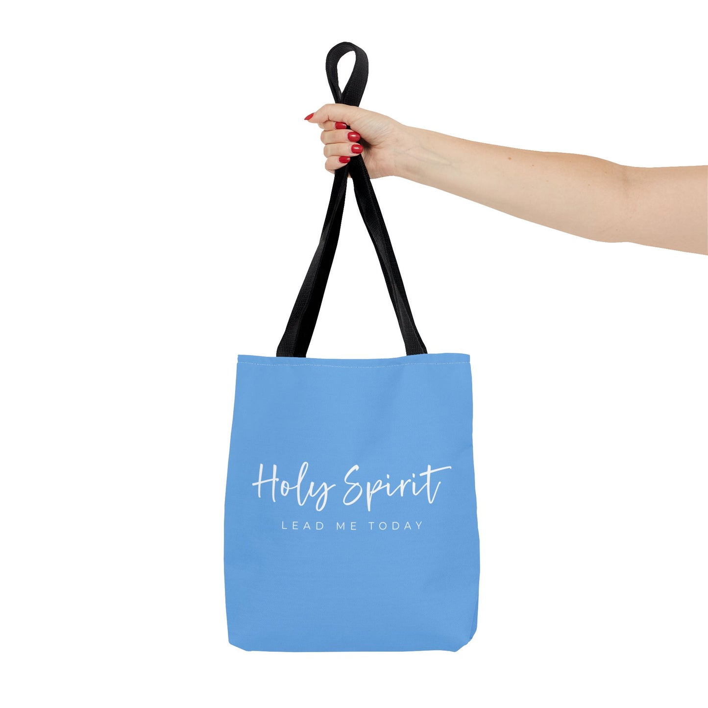 (tote bags) Holy Spirit Lead Me Today (light blue)