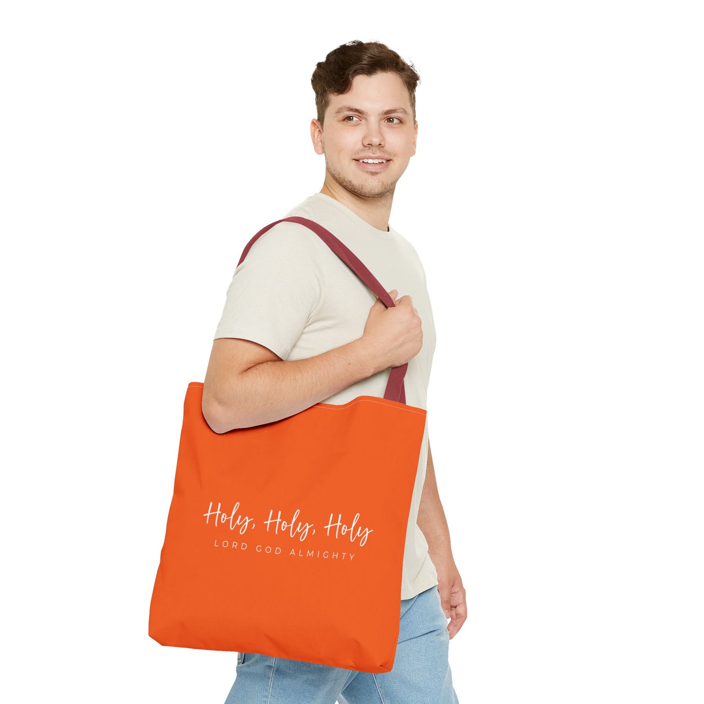 (tote bags) Holy Holy Holy Lord God Almighty (orange)