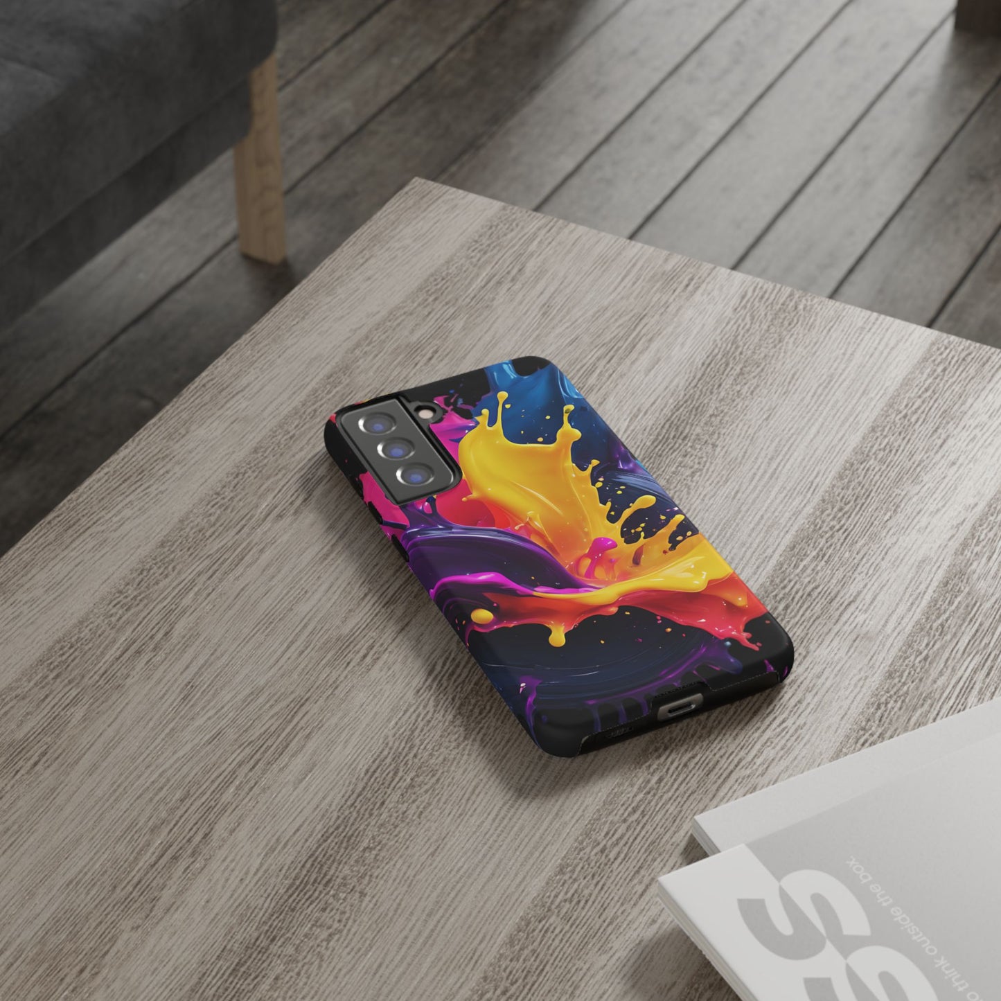 (phone cases) 3D ink splashes Tough Cases