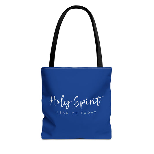 (tote bags) Holy Spirit Lead Me Today (blue)