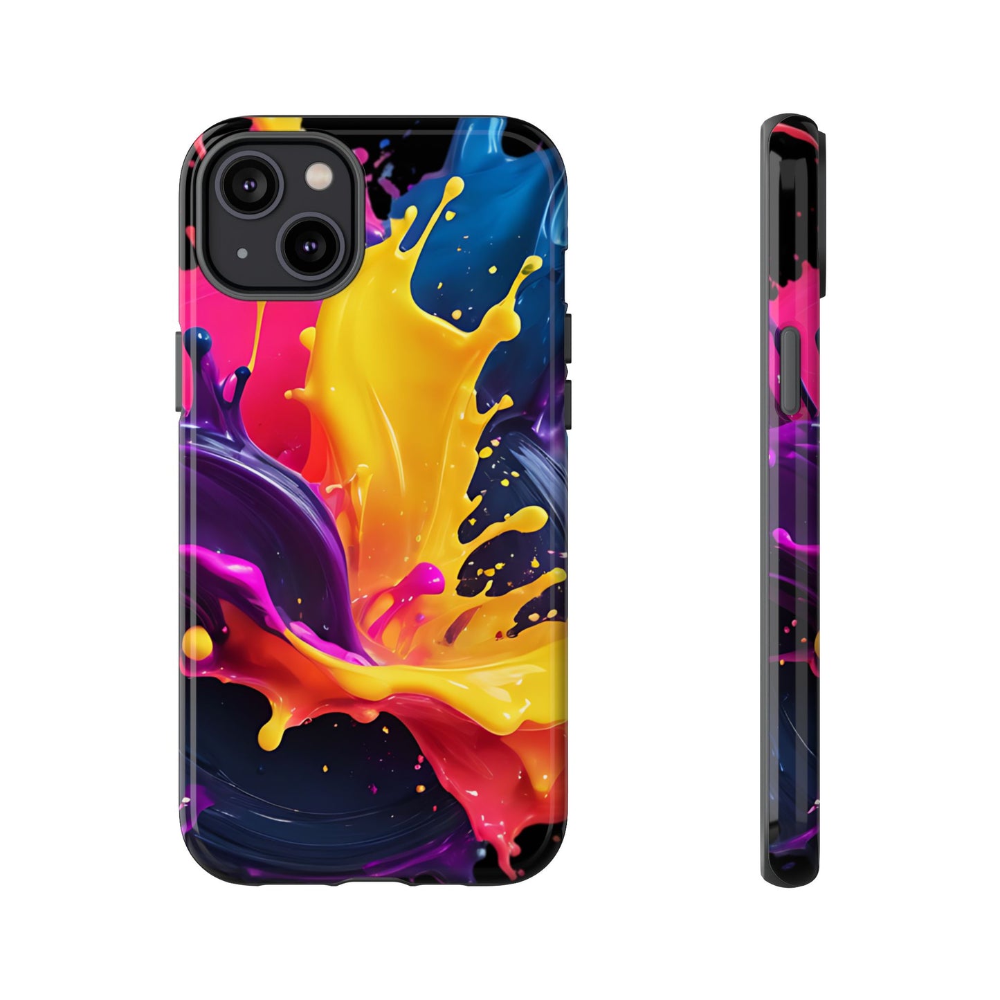 (phone cases) 3D ink splashes Tough Cases