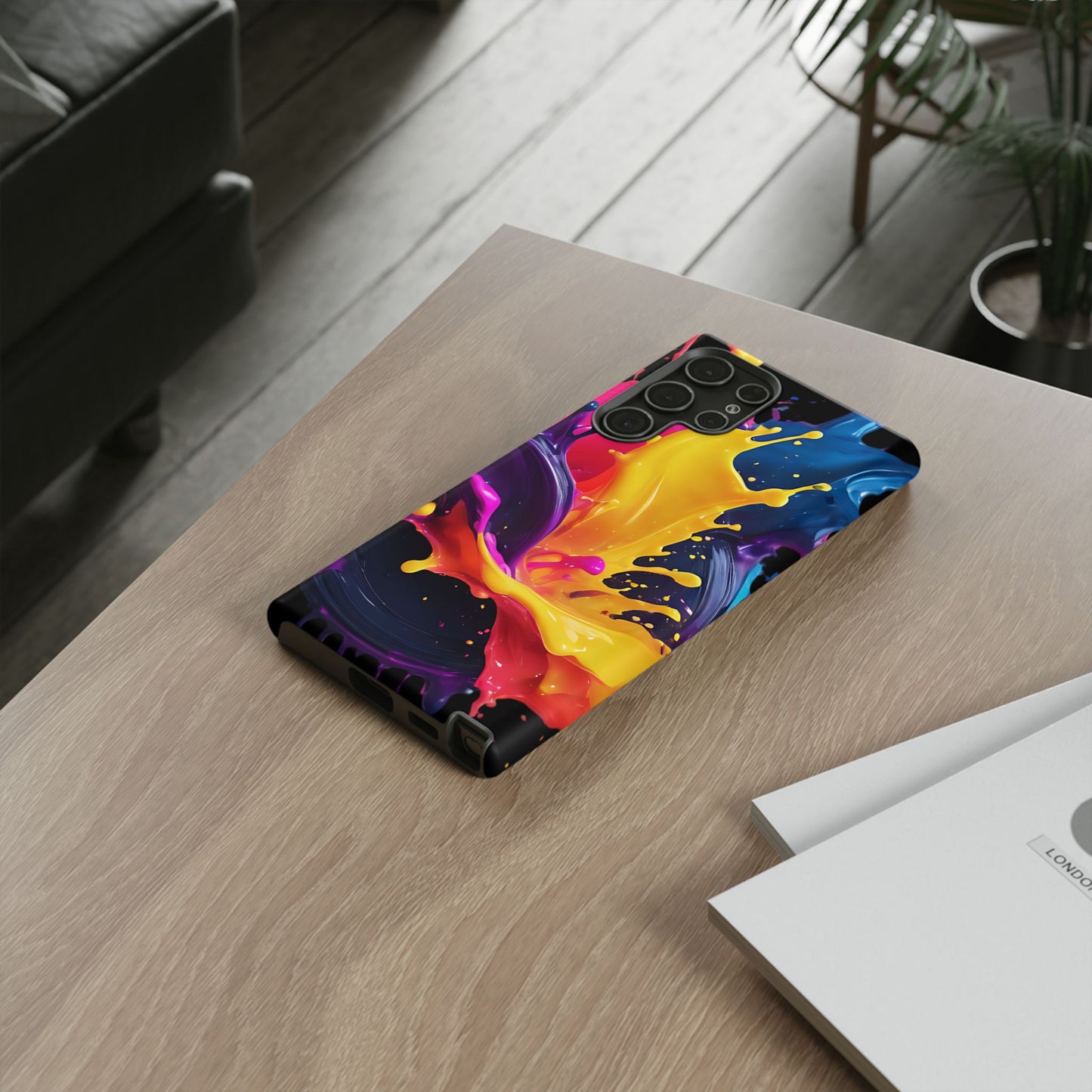 (phone cases) 3D ink splashes Tough Cases