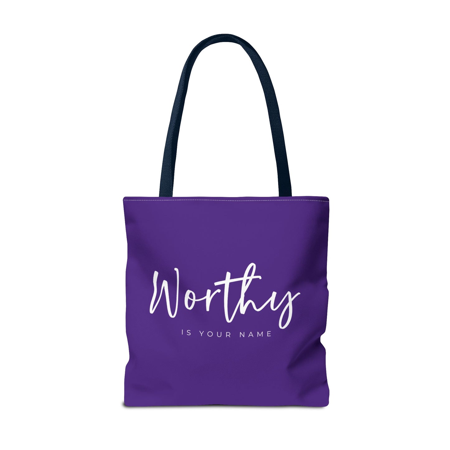 (tote bags) Worthy is Your Name  purple)