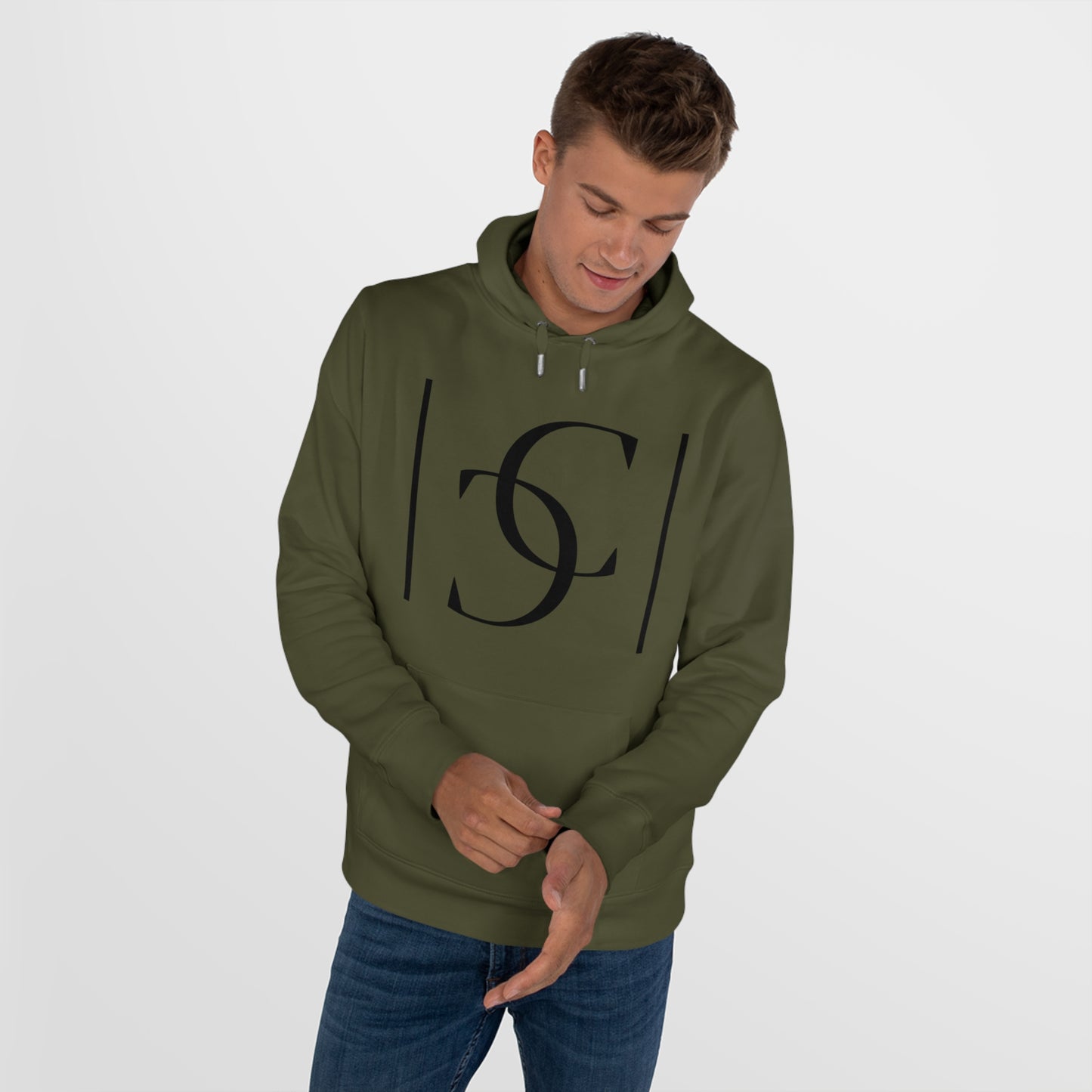 (hoodie unisex) multi-color Confident Clothing (ELITE) Luxury Hooded Sweatshirt (black logo)