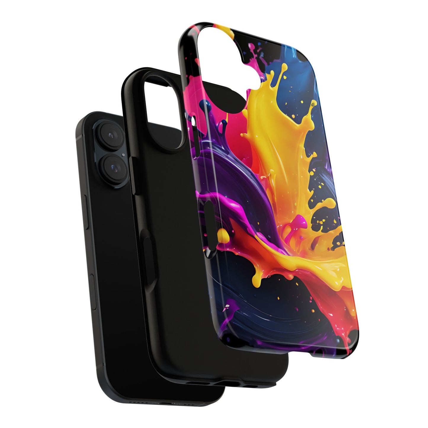 (phone cases) 3D ink splashes Tough Cases