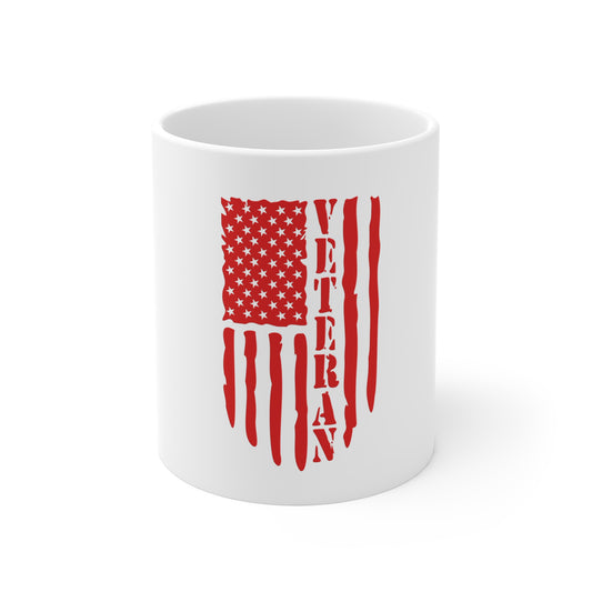 (mugs) Veteran Mug 11oz (red logo)