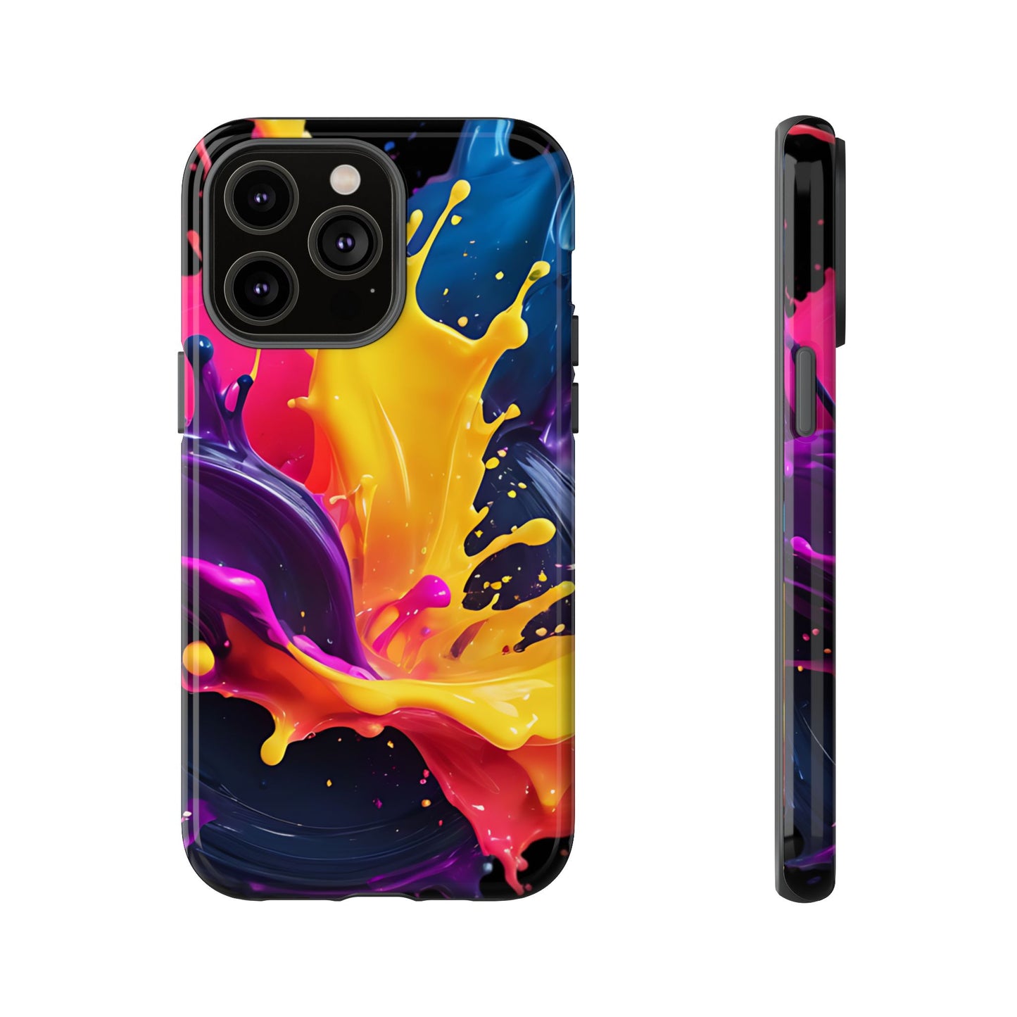 (phone cases) 3D ink splashes Tough Cases