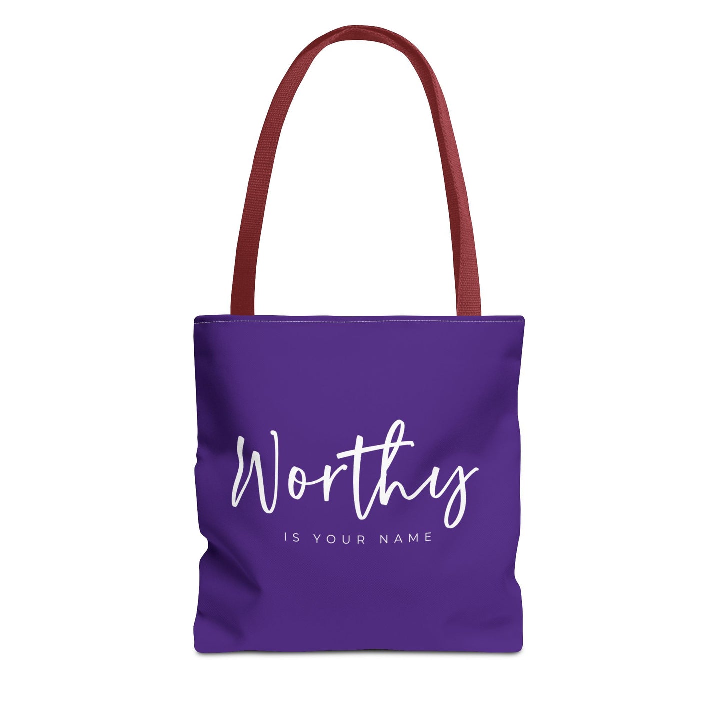 (tote bags) Worthy is Your Name  purple)