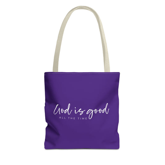 (tote bags) God is Good all the Time (purple)