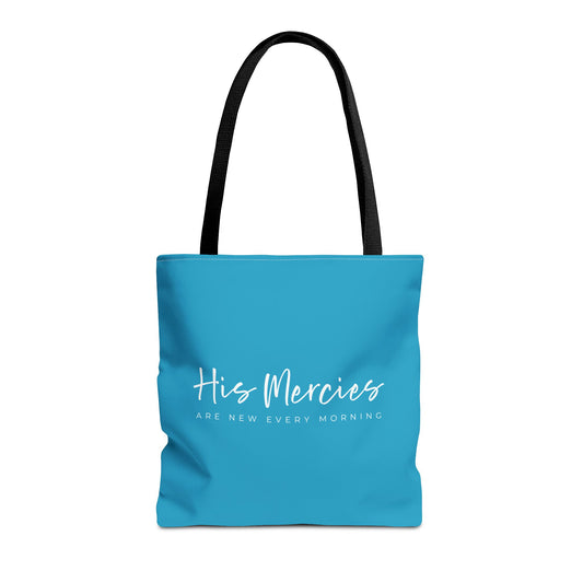 (tote bags) His Mercies Are New Every Morning (turquios)