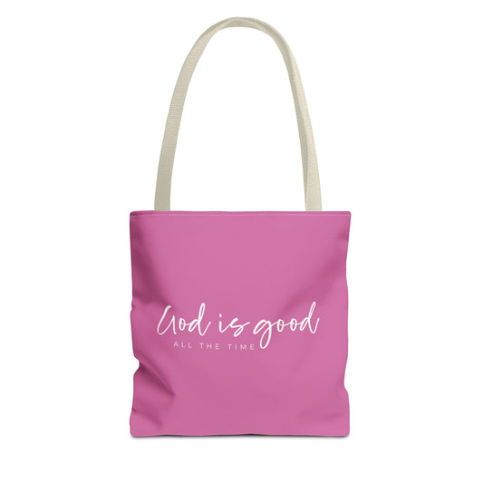 (tote bags) God is Good all the Time (light pink)