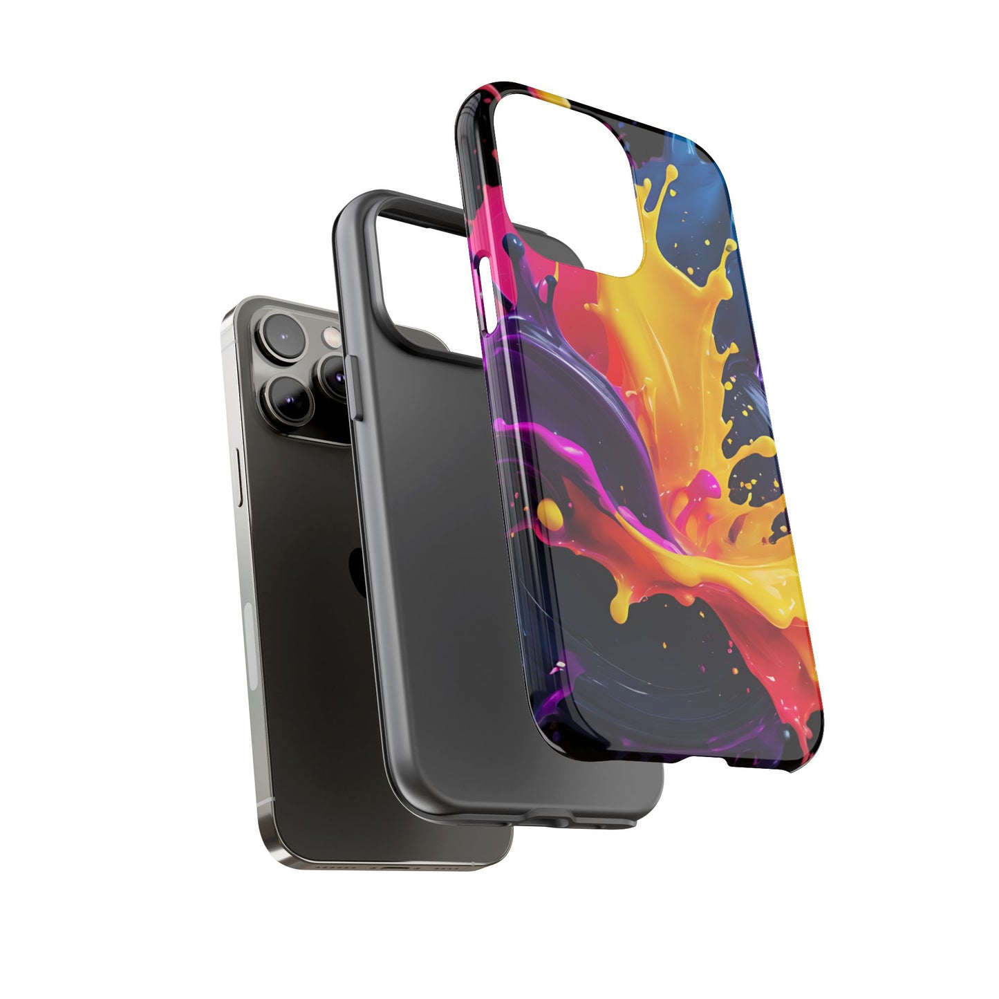 (phone cases) 3D ink splashes Tough Cases