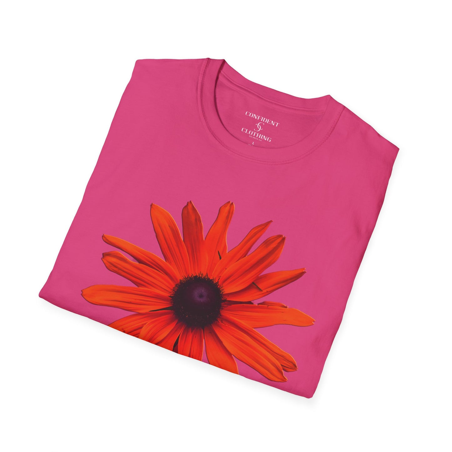 (artistic t-shirt) 3D flower (red)