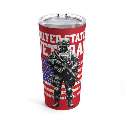 United States Veteran Tumbler 20oz (red)