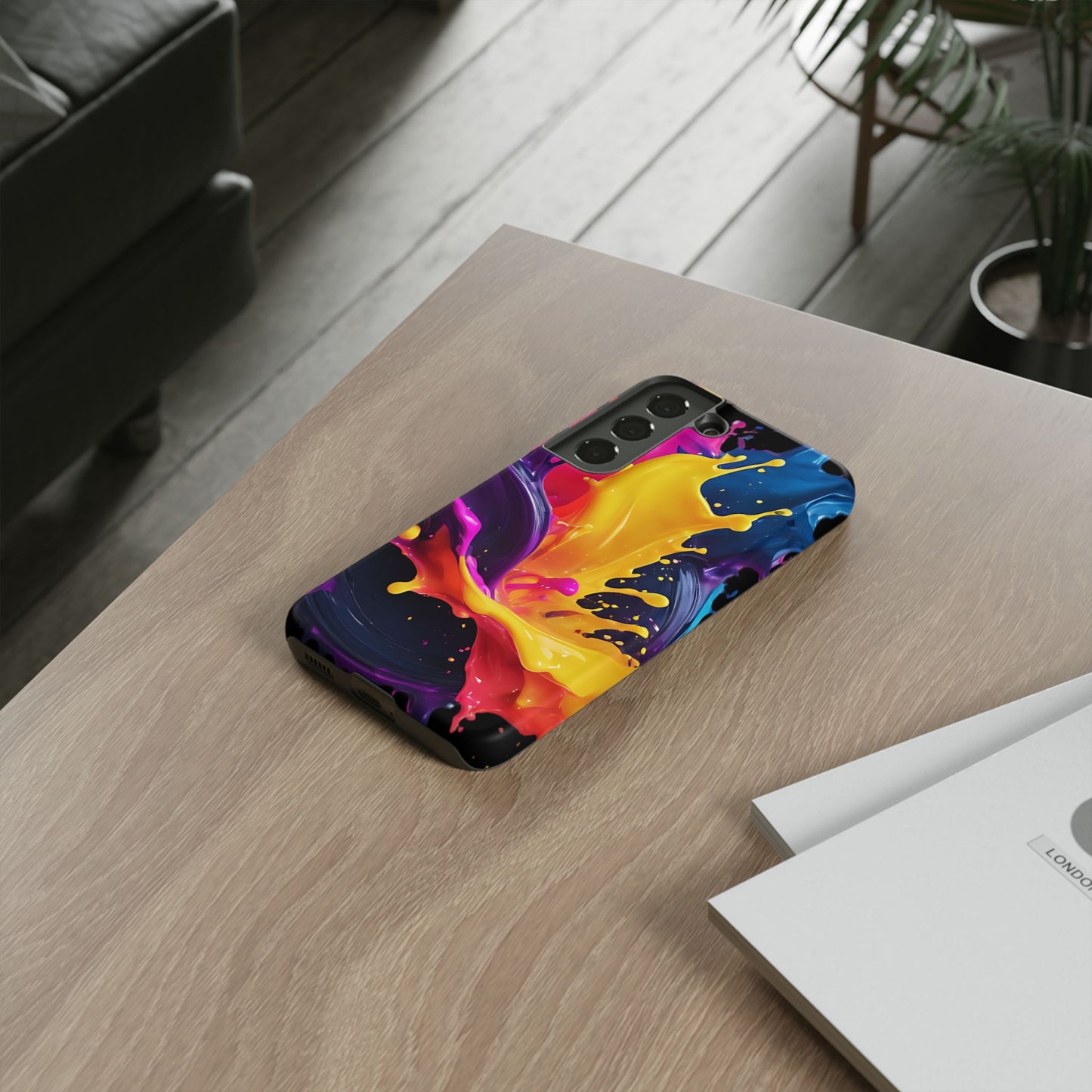 (phone cases) 3D ink splashes Tough Cases