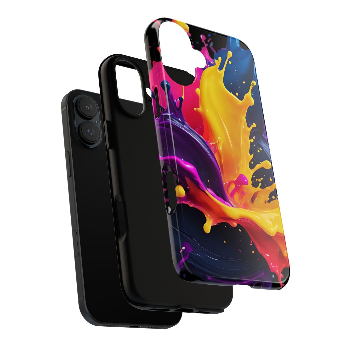 (phone cases) 3D ink splashes Tough Cases