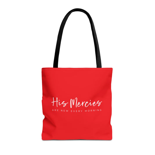 (tote bags) His Mercies Are New Every Morning (red)