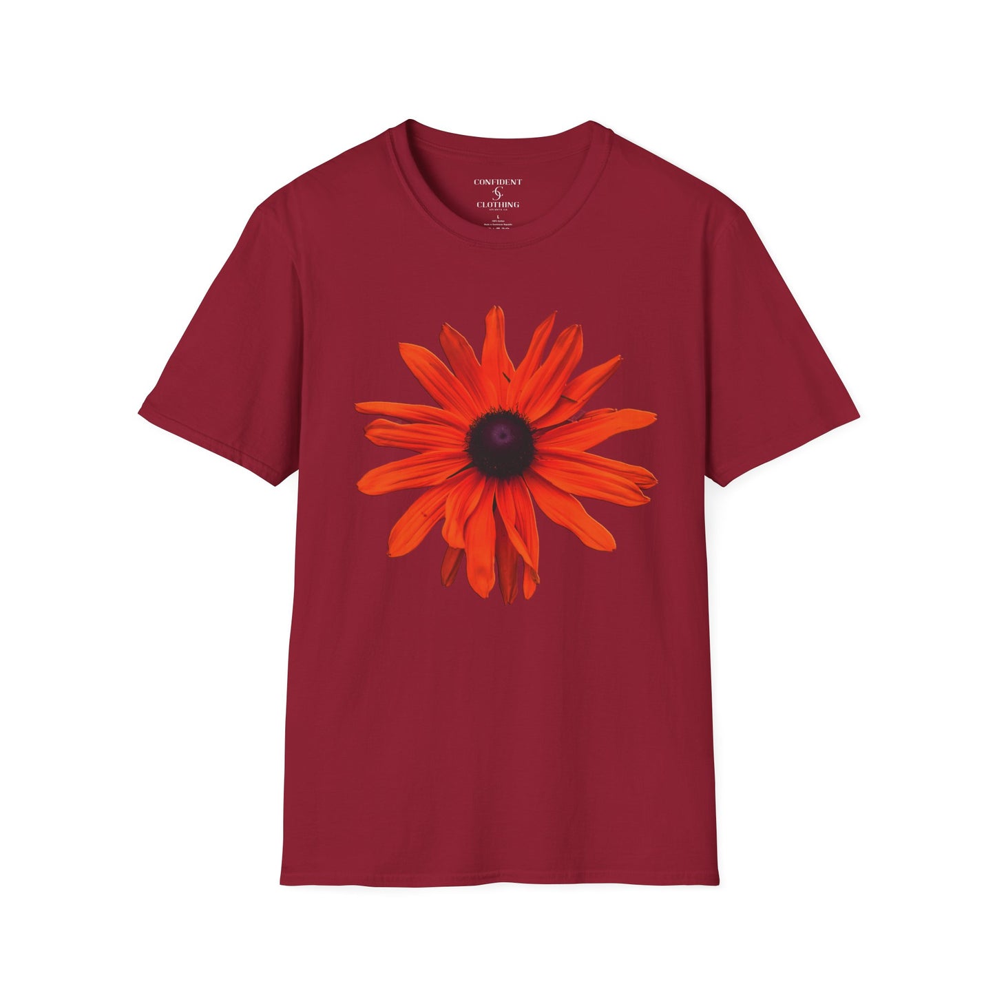 (artistic t-shirt) 3D flower (red)