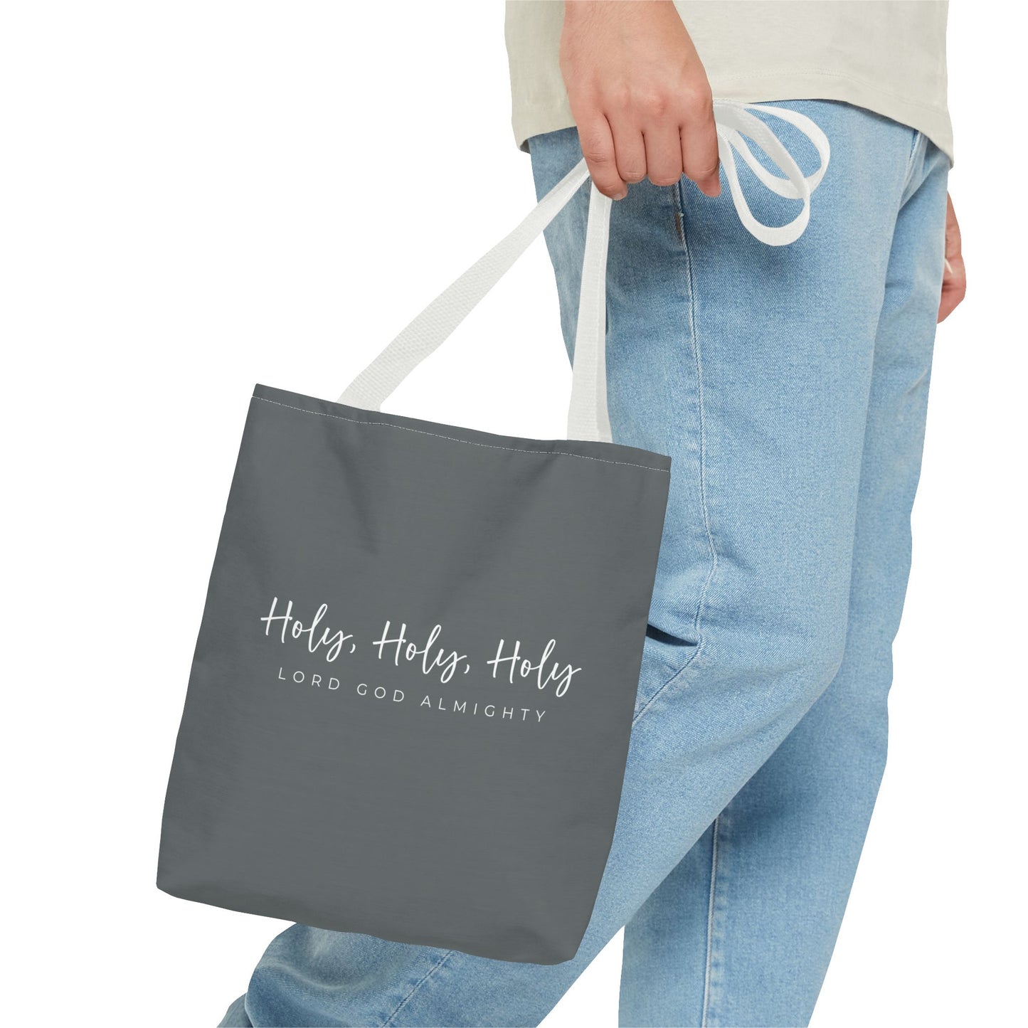 (tote bags) Holy Holy Holy Lord God Almighty (grey)