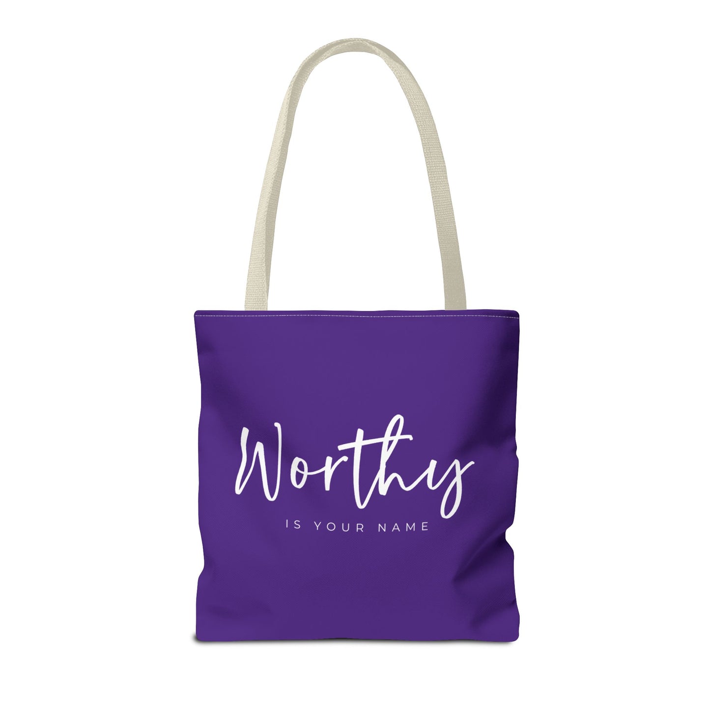 (tote bags) Worthy is Your Name  purple)