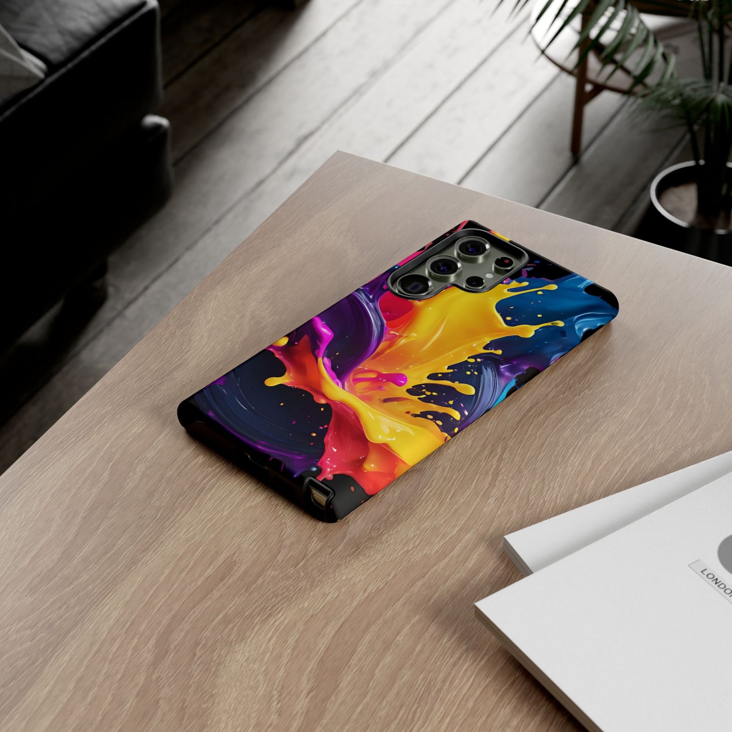 (phone cases) 3D ink splashes Tough Cases