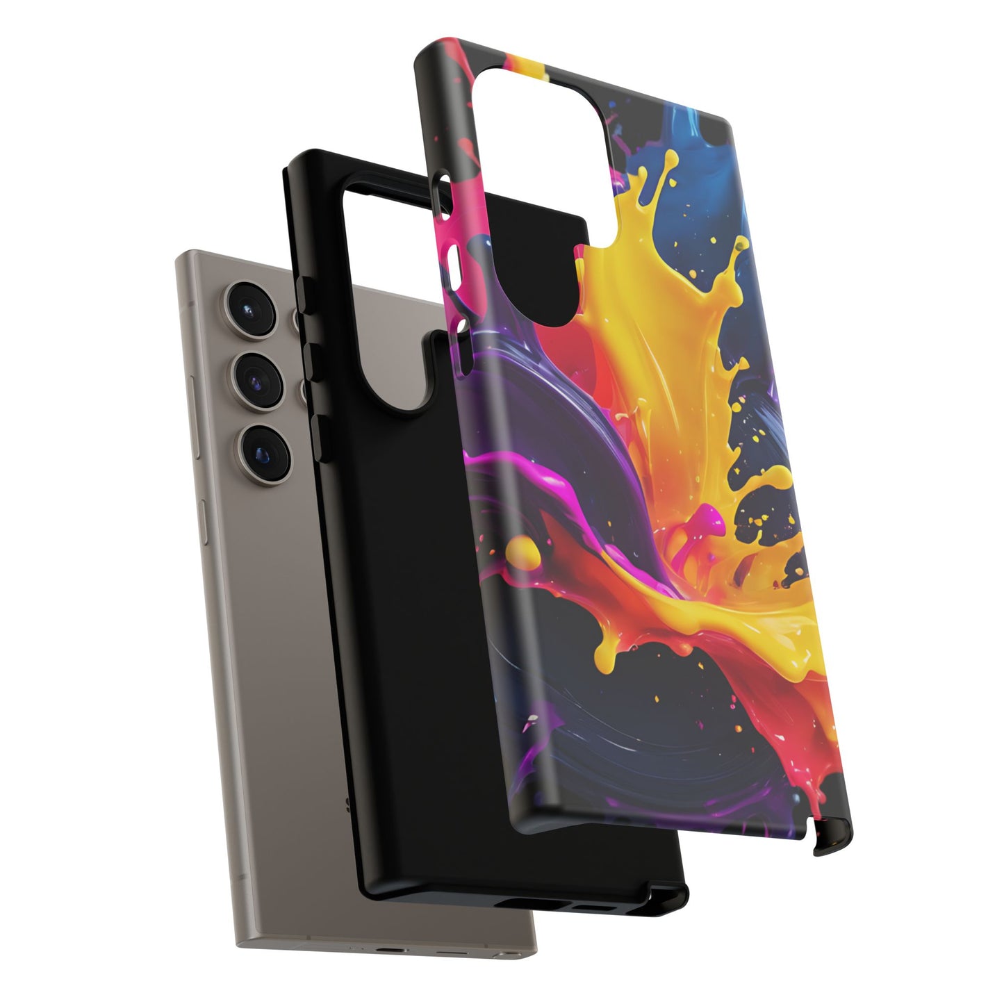 (phone cases) 3D ink splashes Tough Cases